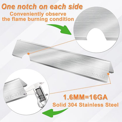 66032 GS4 Genesis 2 Flavorizer Bars for Weber 3 Burner GS4 Genesis II Replacement Parts Genesis II/LX 300 SER E310 E315 E335 S310,Genesis 300 (2022 YRS), Weber 67095 66795,17 1/8'' 304 Stainless Steel
