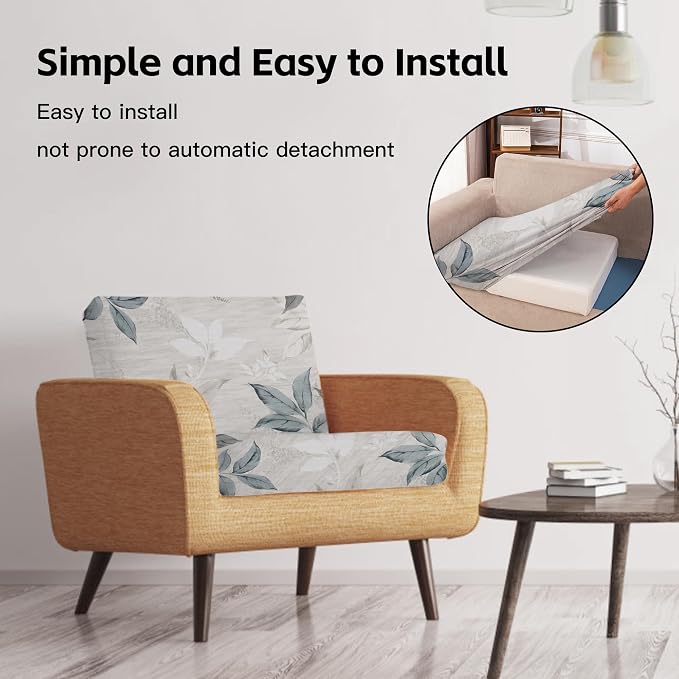 14Pcs Patio Cushion Covers, Outdoor Stretch Cushion Covers, Washable | Stretch Fit, Replacement, Washable and Reusable Furniture Protectors, Fits most patio furniture cushion covers, Cover Only