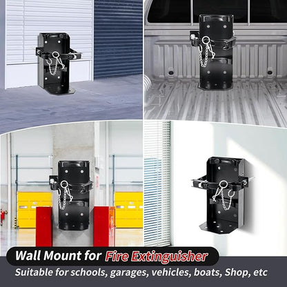 𝙐𝙥𝙜𝙧𝙖𝙙𝙚 10 LB Heavy Duty Fire Extinguisher Bracket, Fire Extinguisher Mount St12 Steel, Fit 10 Lb Dry/5 Lb Co2 Extinguisher for School Vehicle Boat Truck Replace amerex 809, 3-Yr Service