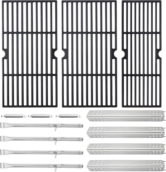 Charbrofire 463335517 463342119 Grill Replacement Parts for Charbroil Grill Grates Heat Plates Tube 4 Burner 463376017 463342118 463347418 895417 463347518 463347519 G470-5200-W1