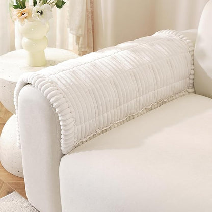 OstepDecor Couch Cover for Dogs, Washable Non Slip Sofa Cover for Pets | Soft Couch Covers for Sofa, Loveseat and Sectional, Furniture Protector Against Pet Hair & Dirt (20" x 24", White)