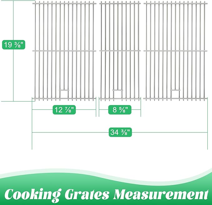 Cooking Grates for Pit Boss 1000 1100 Series Austin XL Parts Grill Grid for Traeger 34 Series Grilling Rack Wood Pellet Smoker Sportsman Replacement Stainless Steel Pitboss Accessory
