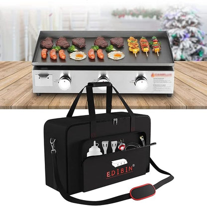 Portable Grill Carry Bag Compatible with Royal Gourmet PD1301R,Fit for Royal Gourmet PD1301S Portable 24-Inch 3-Burner Table Top Gas Grill Griddle with Cover
