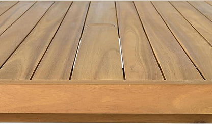 Christopher Knight Home Barron 5-Piece Acacia Wood Patio Bar Set, Patio Bar Table and Stools Set, Soft Seat Cushions, Rattan/Wicker Dining Set for Garden, Backyard, Poolside, Balcony, Teak + Beige