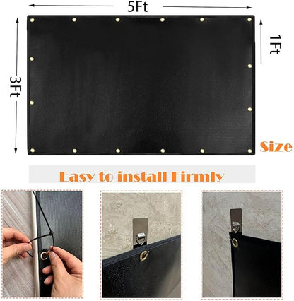 3' X 4' Heat Shield for the wall Behind the Grill, Fireproof Heat Shield for Grill,Protecting Deck Railing Wall from Grill Heat and Oil Stain,Prevent Fence and Wall from Being Blackened by BBQ Smoke.