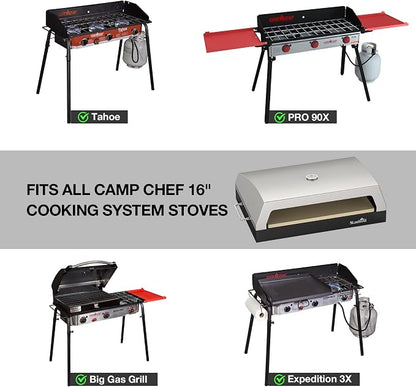 Stanbroil Pizza Oven Attachment for Camp Chef 16" Cooking System Stove | 2-Burner Stove Attachment, 19" x 15" Pizza Stone, Converts Camp Chef Stove into Outdoor Pizza Oven