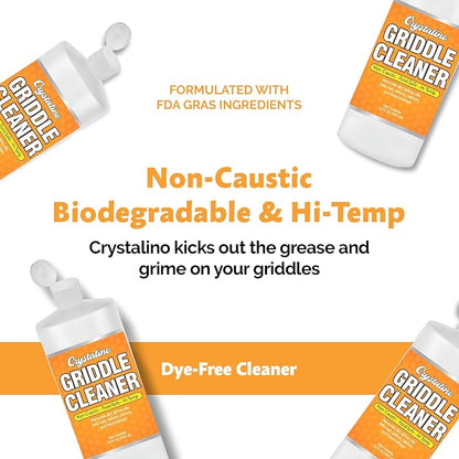 Flat Top Grill Cleaner (32 Fl Oz), Removes Grease, Rust, Fats, Carbon, and Calcium, Griddle Cleaning Kit, Use on Stainless Steel as Wolf Blackstone Griddle Cleaner for Flat Top Degreaser
