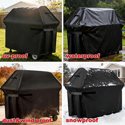 Grill Cover, 48-Inch BBQ Grill Cover Heavy Duty Waterproof UV Resistant Tear Resistant for Outdoor Grill, Compatible for Nexgrill Brinkmann Weber Dyna-glo