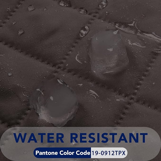 PureFit Reversible Quilted Couch Covers for Dogs Loveseat Sofa Cover 54" | Chocolate/Chocolate, Water Resistant Couch Protector, Washable Pet Couch Cover with Non Slip and Elastic Straps For Kids