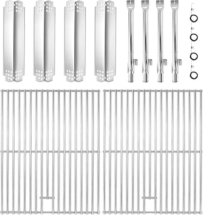 720-0830H Stainless Steel Grill Parts Kit for Nexgrill 4 & 5 Grates Burner | Replacement for 720-0830D 720-0783E 720-0888N 720-0888 720-0958A, Grill Grates Burners Heat Plates Igniters, Kenmore Uniflame