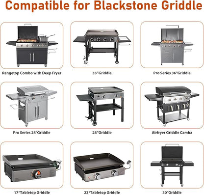 50-Pack Griddle Accessories for Blackstone - Grease Cup Liners Compatible with Blackstone 5017 Griddle, Aluminum Foil Drip Pan Disposable Grease Catcher Tray for 17, 22, 28, 36 Inch