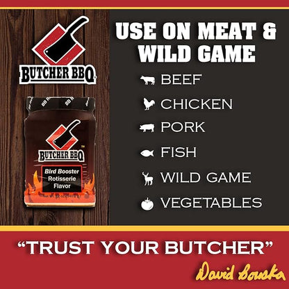 Butcher BBQ | Bird Booster Rotisserie Turkey Injector Marinade | World Championship Winning Formula | Better Than Turkey Brine | More Moisture and Flavor for Poultry | Chicken & Turkey Seasoning