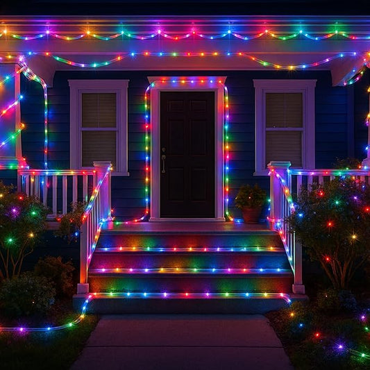 132ft 400 LED Rope Lights Outdoor, Waterproof Color Changing String Lights with Remote, 16 Colors & 8 Modes for Christmas, Halloween, Party, Garden, Patio, Bedroom Décor