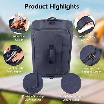 BBQ Meat Resting Blanket Bag - Insulated Leak-Proof Brisket Resting Bag with Wide Opening, Oxford Cloth Waterproof Smoker Accessories for Grilling Barbecue, Gifts for Men Dad Fathers Husband