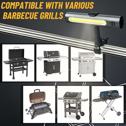 Barbecue Grill Light for Outdoor, Rechargeable 360° Rotatable Waterproof LED Light with Ultra-Bright COB LED, Magnetic Base, Grill Accessories, Smoker BBQ Grilling Gift for Men Dad Him