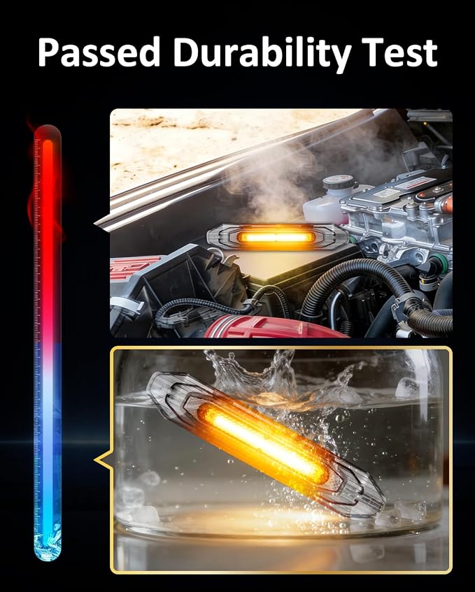 Front Grill Raptor Lights for Ford F150 2024 2025 2026 (Yellow, XL) | 5th Gen F150 Grille Marker Lights, Waterproof F150 LED Lights Accessories, Snap-in Installation, OEM Style, Off-road Driving
