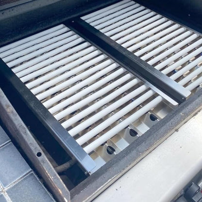 Complete Set of Radiant Trays 3Pack Heat Plate Ceramic Rods Complete Replacement parts for DCS 27" 36" 48" Series 36EBQAR, 48DBQR, BGA36-BQARL Gas Grills Heat shield Deflector 18-5/8" x 9-7/8"