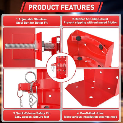 Fire Extinguisher Mount, Heavy Duty Fire Extinguisher Bracket with Screws Fits 20lb Dry/10lb Co2 Extinguisher for School Home Garage Laboratory and Vehicle Perfect for Wall Mount,1pcs
