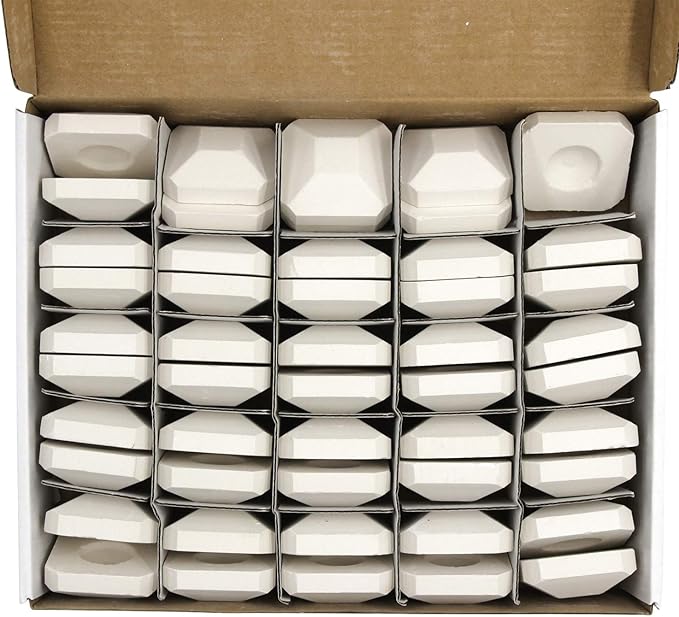 Hongso Ceramic Briquettes Grill Bricks Replacement for Lynx L27 L30 L30PSP L36 L42 L54, Lynx Grill Parts for L5430 L54PS LBQ27 LBQ36 and Other Models, 48-Piece Barbecue Briquettes Gas Grill Stones