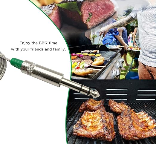 Replacement Parts High Temperature Meat Temperature Probe Fit for Green Mountain Grill/GMG Pellet Grills, Compatible with Jim Bowie Choice, Daniel Boone Choice & Davy Crockett Grills
