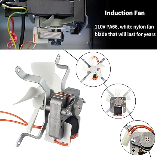 Auger Motor, Grill Induction Fan, Fire Burn Pot, and Hot Rod Ignitor Kit, with Screws and Fuse Compatible with Pit Boss and Traeger Wood Pellet Grill Smokes