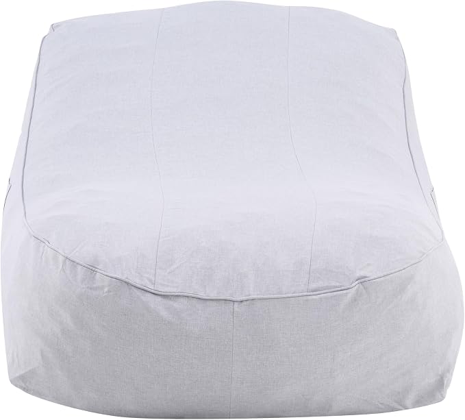 Christopher Knight Home Hilar Outdoor Bean Bag Chair, Fabric Bean Bag Lounger for Adults and Kids, Outdoor Comfy Reading Chair, Patio Lounge Sofa for Poolside Garden, Gray