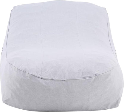 Christopher Knight Home Hilar Outdoor Bean Bag Chair, Fabric Bean Bag Lounger for Adults and Kids, Outdoor Comfy Reading Chair, Patio Lounge Sofa for Poolside Garden, Gray