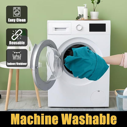 Smiry Rectangle Picnic Table Cloth, Waterproof Elastic Fitted Tablecloths for 6 Foot Tables, Washable Polyester Table Cover for Camping, Indoor and Outdoor (Teal, 36"x72")