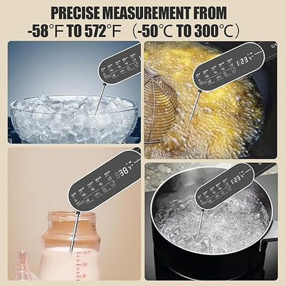 Smart Meat Thermometer Digital with Ultra-Fast 0.5 Sec Instant Read, Oven Safe for Grill, BBQ, Smoker, Candy
