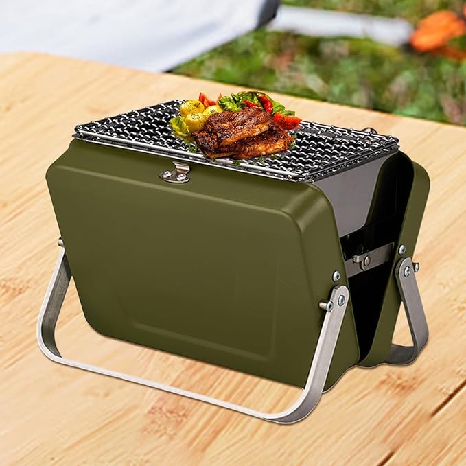 Portable Charcoal Grill, Charcoal Grill, Outdoor Table Grill Oven, Foldable Cooking Stove for Camping, Patio, Backyard and Anywhere for Outdoor Cooking