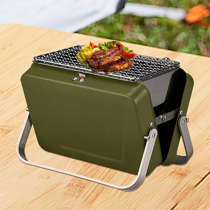 Portable Charcoal Grill, Portable Charcoal Grill, Outdoor Table Grill, Foldable Cooking Stove for Camping, Patio, Backyard and Anywhere for Outdoor Cooking