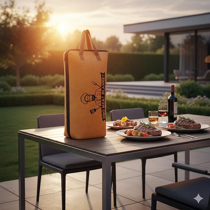 NiceGo BBQ Meat Blanket, Insulated Brisket Resting Bag for Turkey, Pork Shoulder & Beef, 15x21x7 Inch, 5-Layer Insulation, Washable Oxford Cloth (Bag)