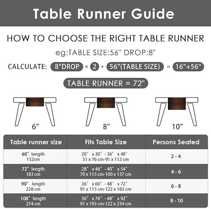 Emvency Farmhouse Table Runner, Brown Striped Abstract Copper Texture for Kitchen Coffee Table Family Dinners Holiday Parties Wedding Events Decor(13x72 inch)