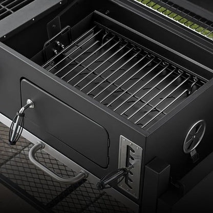 15-28 Inch Stretchable Charcoal Tray for PS9900, 47183T-21, High-Temperature Coating Charcoals Basket for HC4518L PS9500 8500 6800 6500 SH19030119 SH19030219 SH9916 Smoke Hollow Grill Replacement Part