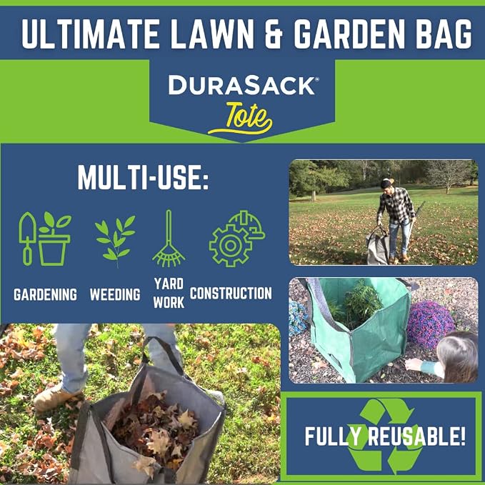 DURASACK Heavy Duty Storage Tote Bag 22-Gallon, Multicolored, Pack of 4 | Rugged Woven Polypropylene Moving Bag, Reusable Self-Standing Design, Holds up to 500 Pounds
