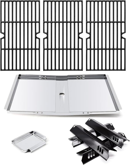 Replacement Parts for Dyna-Glo DGF493BNP, Drip Pan Grease Tray & Grill Grates & Heat Tents for Dyna Glo DGF493BNP 4 Burner Grill