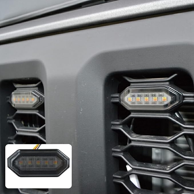 LED Front Grille Lights White External Grille Lamps for Jimny JB64 JB74 2019 2020 2021