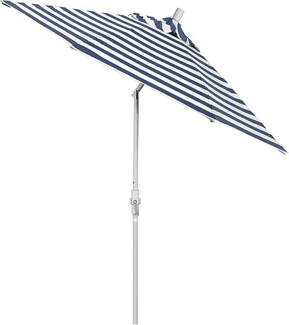 California Umbrella GSCU908170-F96 Golden State Series Patio Umbrella, Navy/White