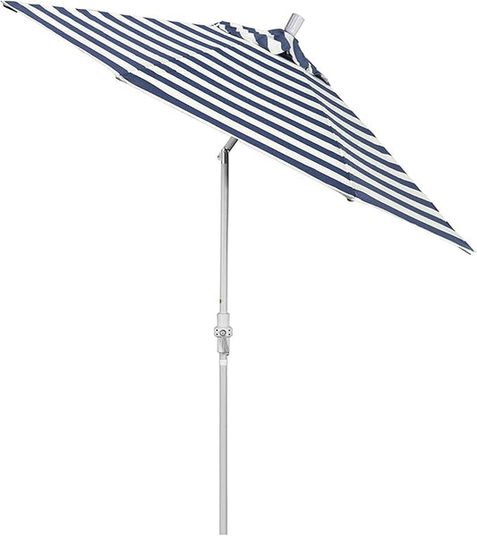 California Umbrella GSCU908170-F96 Golden State Series Patio Umbrella, Navy/White