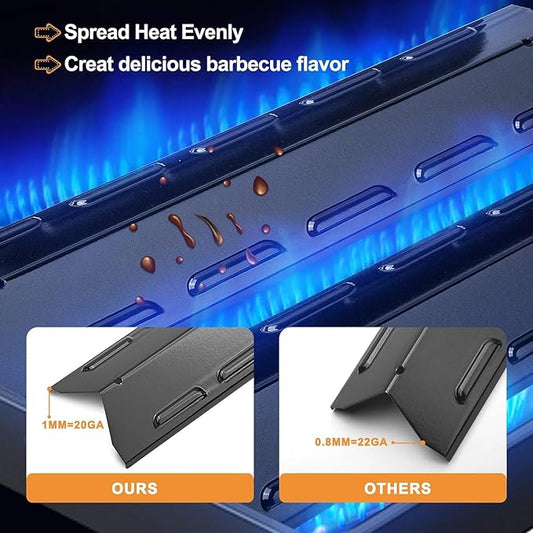 Grill Replacement Parts for Kenmore 146.23679310 146.34611410 146.46372610 146.10016510 146.23673310 Gas Grill, Porcelain Steel Heat Tent Carryover Tube Repair Kit for Kenmore 146.4636561.46366610