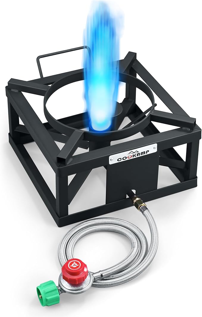 COOKAMP Propane Burner for Outdoor Cooking (Single Burner-Jet Burner)