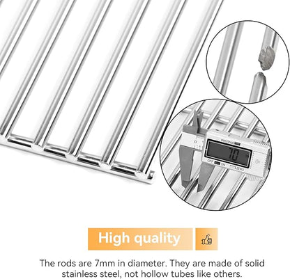 17 x 13 Grill Grate for Home Depot Nexgrill 720-0830H, 5 Burner 720-0888S 720-0888N, 17 Inch Stainless Steel Grill Grates Replacement Parts for Nexgrill 4 Burner 720-0783E 720-0783C