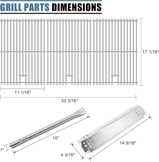 Replacement Parts for Nexgrill 720-0896B 720-0896 720-0896E 720-0896X, Parts Kit for Nexgrill 6 Burner 720-0896B, 720-0896B Grate, 720-0896B Burner, 720-0896B Flame Tamer, 720-0896B Igniter