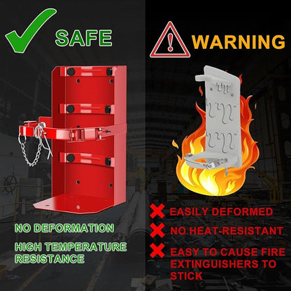 Heavy Duty Vehicle Bracket,Fire Extinguisher Brackets&Mounts-St12 Steel Red, Fit 20lb Dry/10lb Co2 Extinguisher-for School,Garage,Vehicle,Boat,Truck Generic Replacement for 810 by amerex