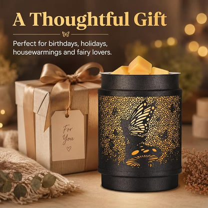 kobodon Wax Melt Warmer Metal Wax Warmer for Scented Wax (Flower Fairy) | Electric Fragrance Candle Oil Burner 2 in 1 Wax Melts as Gifts for Moms Grandma Women Girls