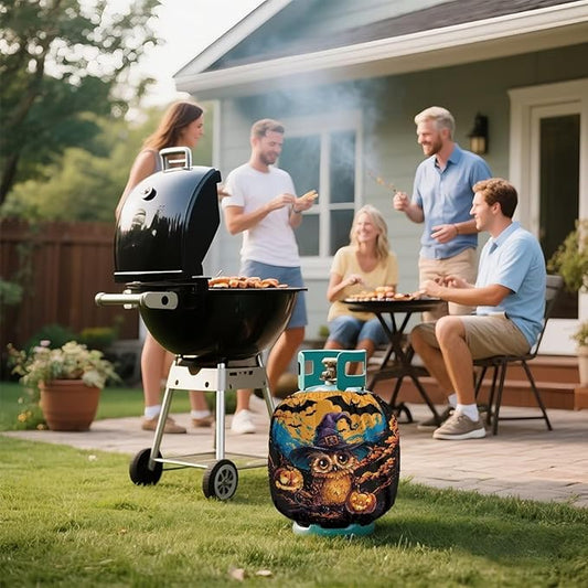 Owl Propane Tank Cover 20lb Heavy Duty Gas Cover Fits Standard 20 lb Tank Cylinder Easily Slips onto Your Propane Tank Outdoor Grill Accessories