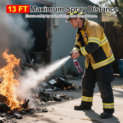ABC Fire Extinguisher for Home & Vehicle - 2Pack Dry Stop Fire Spray for Kitchen, Auto Fire Extinguisher for Truck Vehicle,1.32LB Dry Chemical Powder for Car, Boat, Marine Easy to Use (2 Blue)