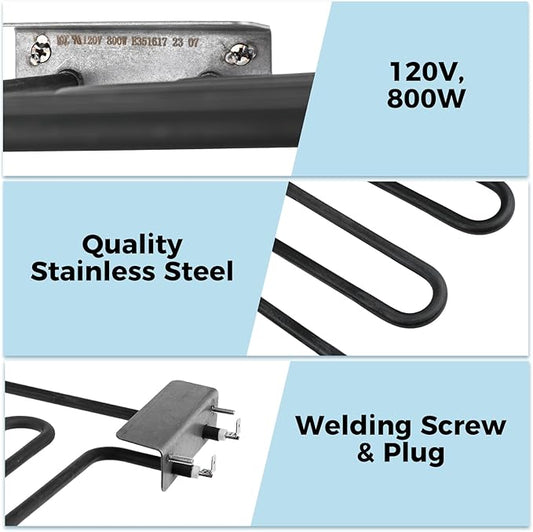 800 Watts Smoker Heating Element Kit Replacement for Char-Broil & Masterbuilt 30" Digital Electric Smoker, Replace 9907120011
