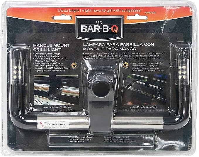 Mr. Bar-B-Q 40262Y LED Handle Mount Grill Light with Clamp