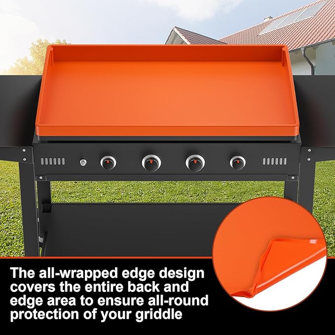 Carry360 Silicone Grill Cover for Blackstone 28 Inch Griddle | Full Coverage Protector Mat | Food Grade Heavy Duty | Prevents Rust & Debris | Reusable BBQ Accessory ﻿